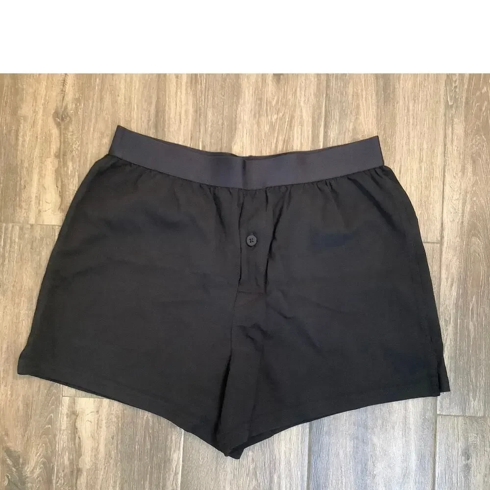 Pact Men's Small Black 3-Pack Organic Everyday Knit Boxer Shorts B1-13